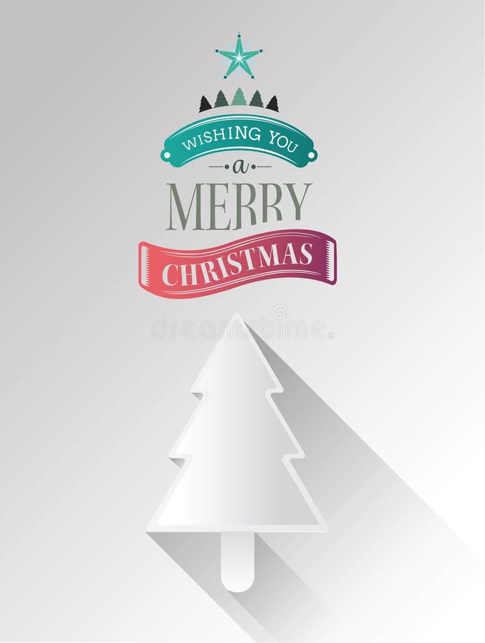 Christmas tree vector with greeting stock illustration Christmas tree vector with greeting stock illustration