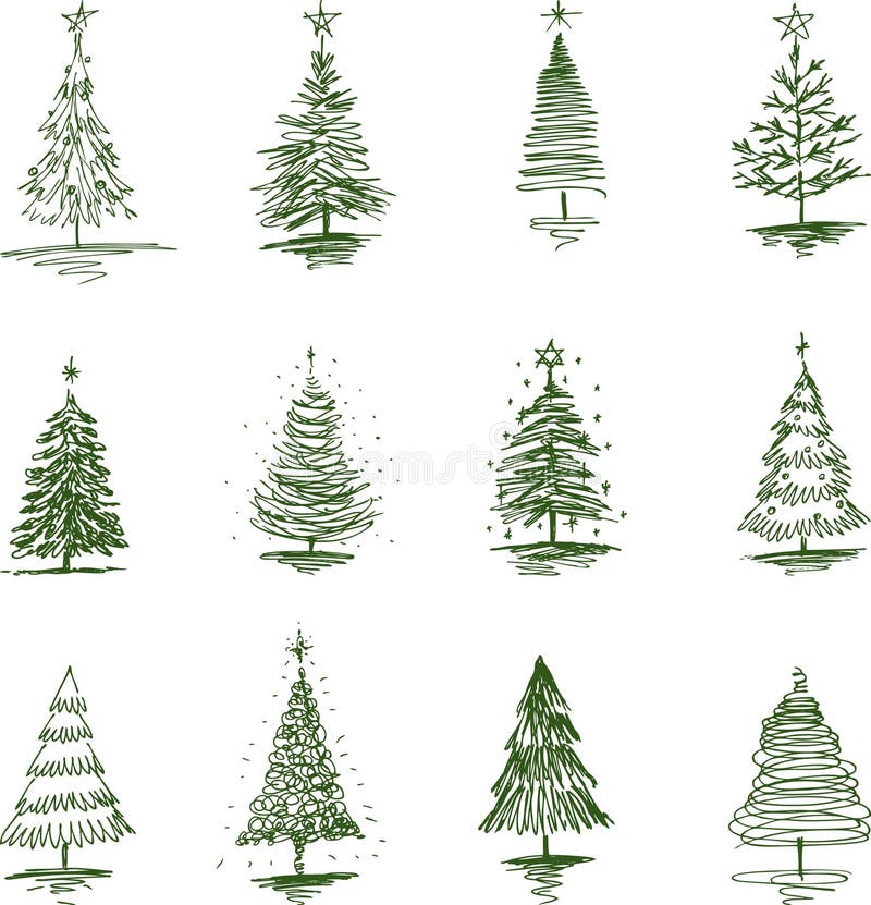 Christmas tree stock illustration