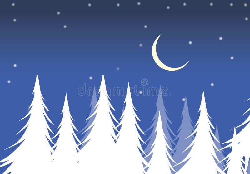 Christmas trees royalty free illustration