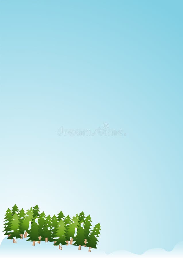 Free Christmas Trees Blank Blue Sheet Royalty Free Stock Photography - 1508447
