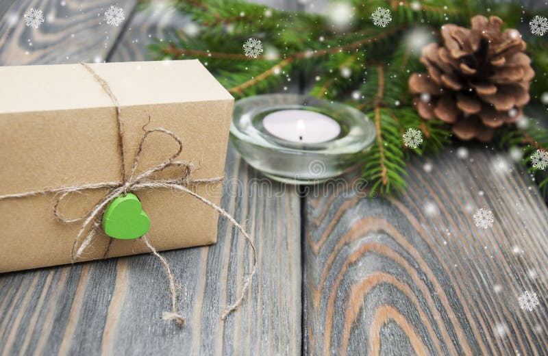 Christmas trees with gift box