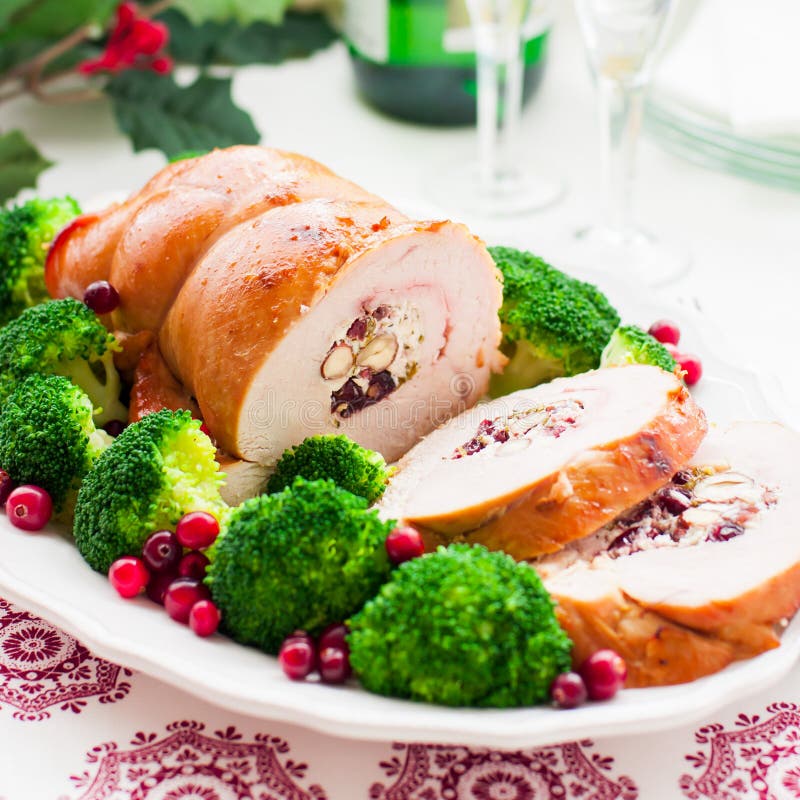 Christmas Turkey Breast Roll Stock Photo Image of cooking, hazelnut