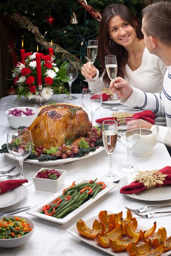 Christmas Turkey Dinner stock image. Image of food, baked 21690949