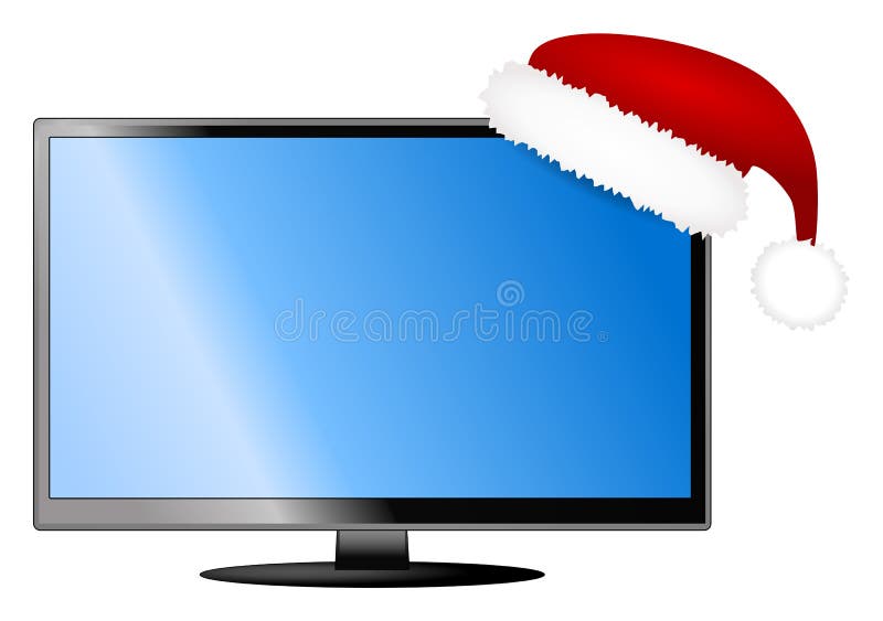 Christmas tv isolated