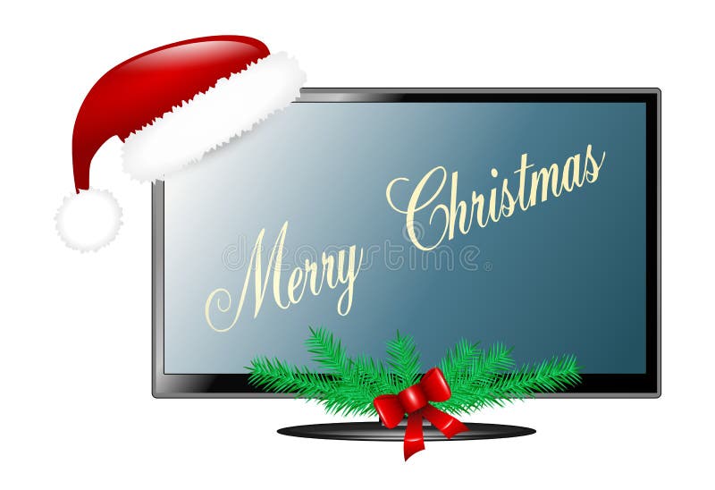 Christmas tv isolated