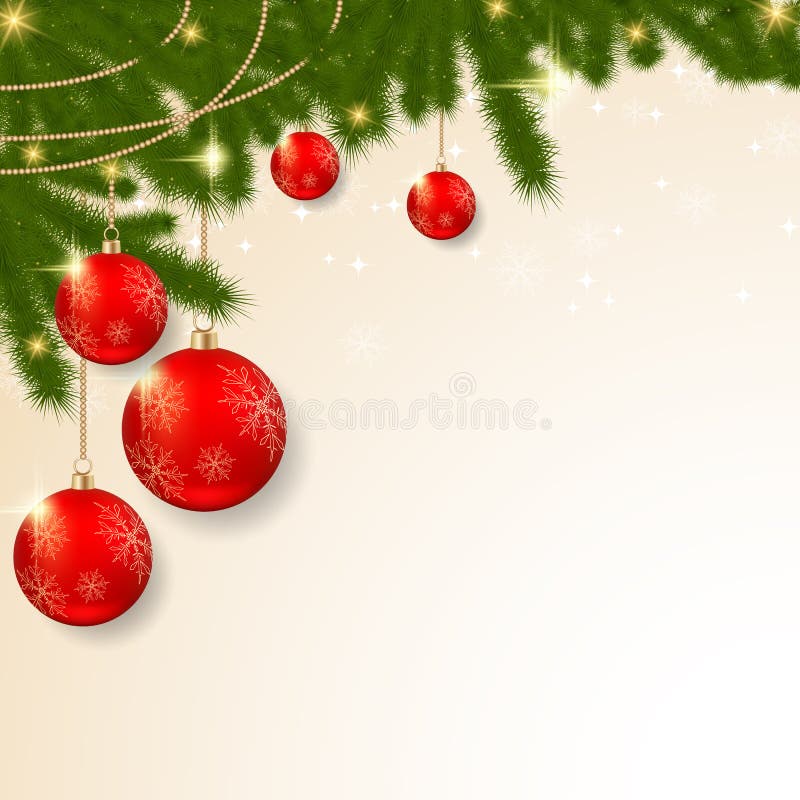 Christmas Vector Background Stock Vector - Illustration of flora ...