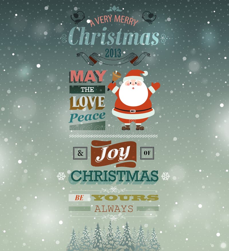 Christmas vintage greeting card stock illustration Christmas vintage greeting card stock illustration