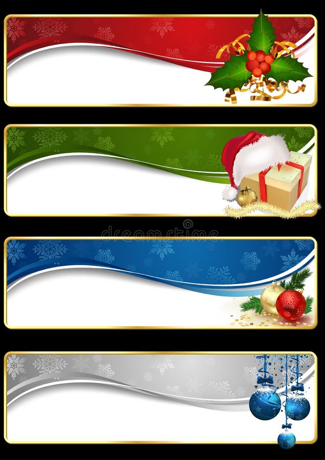 Christmas Website Template Design Stock Vector Illustration of media