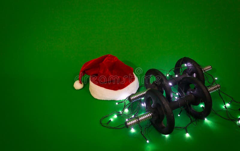 Christmas weights stock photo. Image of fitness, santaâ€™s 228674336