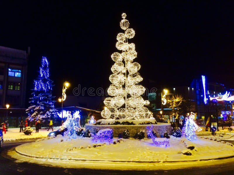 Christmas Lights at City Creek in Downtown Salt Lake City Editorial Image -  Image of creek, december: 105599375