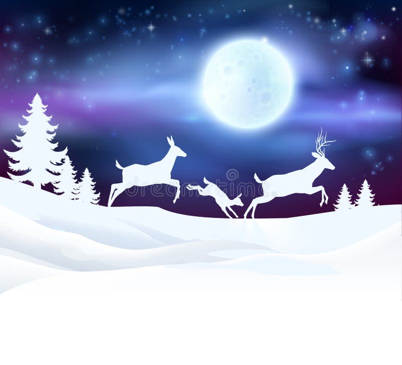 Download Christmas Winter Scene Stock Vector - Image: 58652395
