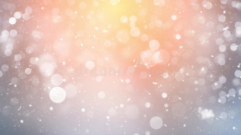 Christmas Winter Snow and Snowflakes Background with Seamless Loop, Suitable for Christmas, New Year, Winter Promos stock illustration