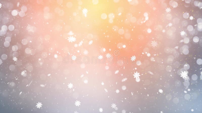 Christmas Winter Snow and Snowflakes Background with Seamless Loop, Suitable for Christmas, New Year, Winter Promos royalty free illustration