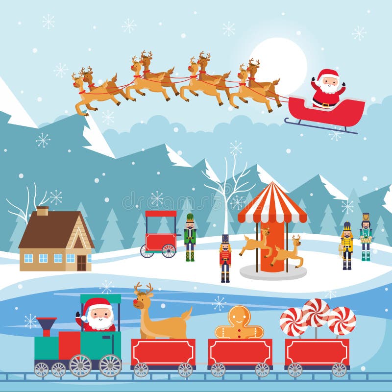 Christmas winter worderland. vector illustration