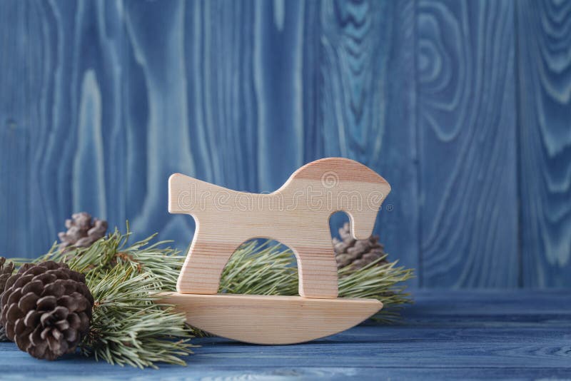 Christmas Wood Horse Decoration Stock Image Image of horse, ornament