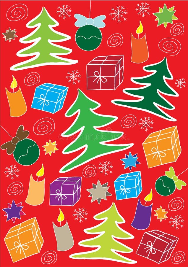 Christmas wrapping paper royalty free illustration