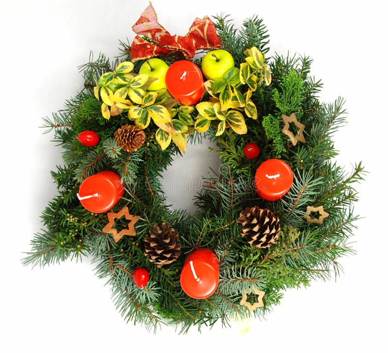 Christmas wreath royalty free stock photography
