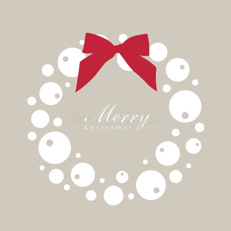 Christmas wreath card template