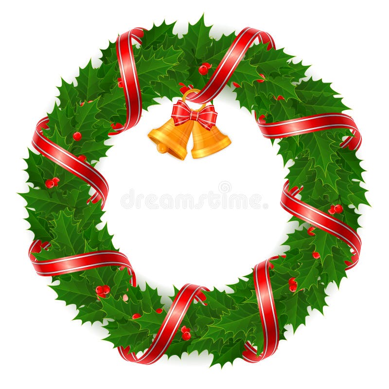 Christmas wreath of holly