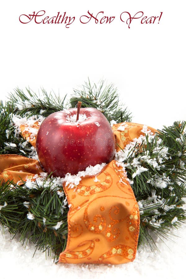 Christmas wreaths with apple