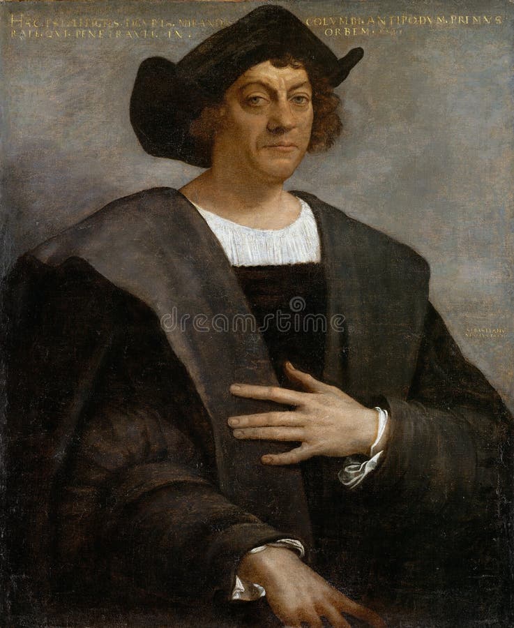 Portrait of Christopher Columbus by Unknown european artist, oil on canvas, 1519. the Metropolitan Museum of Art in New York City. Portrait of Christopher Columbus by Unknown european artist, oil on canvas, 1519. the Metropolitan Museum of Art in New York City