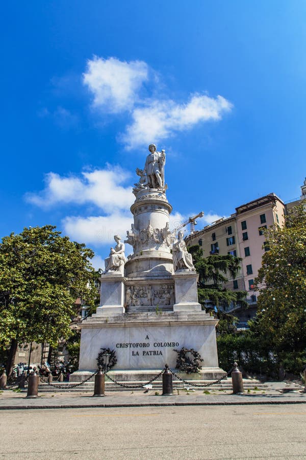 Christopher Columbus Monument in Genoa Stock Photo Image of famous