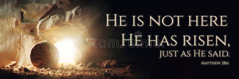 Christostern-Konzept. Auferstehung Jesu Christi. leeres Grab von Jesus mit Licht. geboren zu sterben geboren zu werden. er ist
