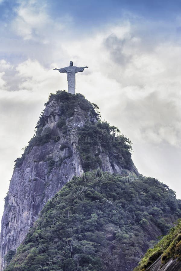 Christus de Verlosser in Rio de Janeiro royalty-vrije stock foto Christus de Verlosser in Rio de Janeiro royalty-vrije stock foto