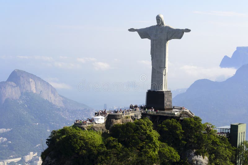 Christus de Verlosser - Rio de Janeiro - Brazilië royalty-vrije stock foto Christus de Verlosser - Rio de Janeiro - Brazilië royalty-vrije stock foto