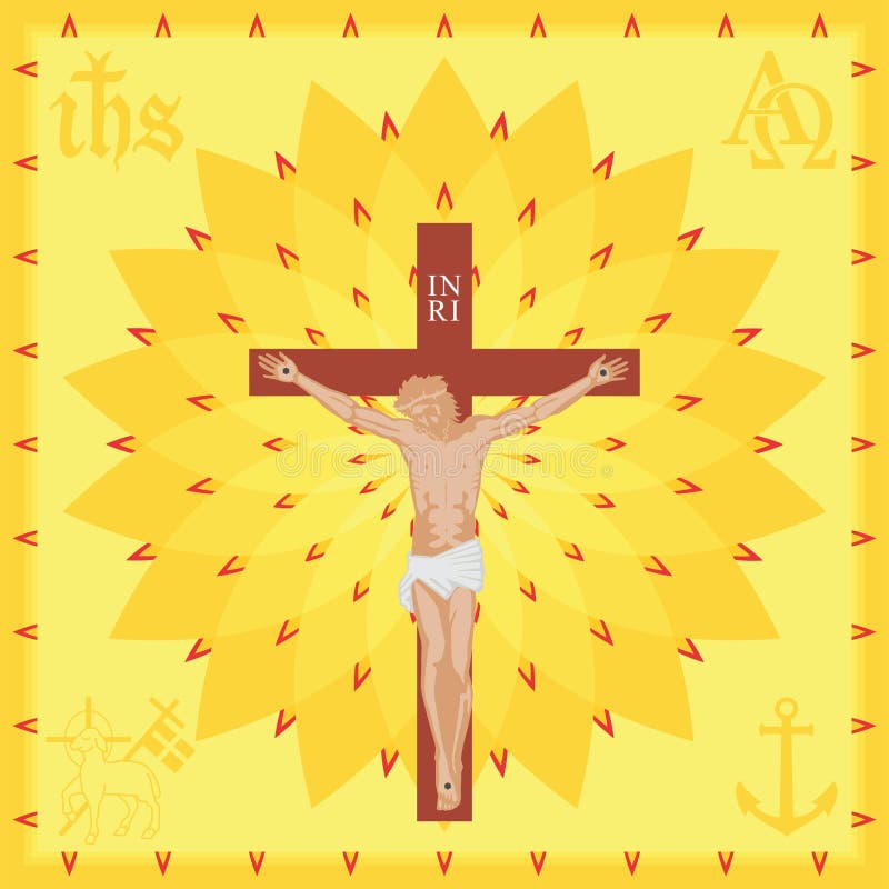 Christus-Kirchenhintergrund Volles gefärbt stock abbildung Christus-Kirchenhintergrund Volles gefärbt stock abbildung