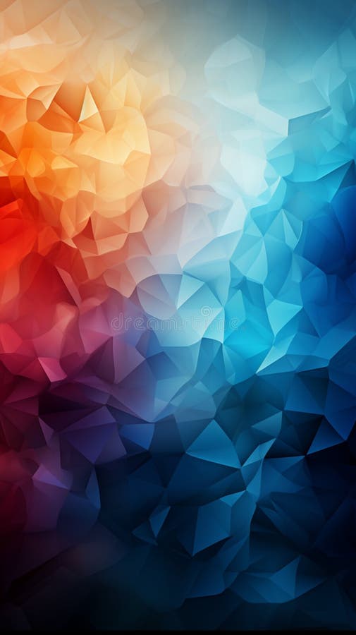 Chromatic triangular blend backdrop features colored triangles merging into captivating gradient designs stock illustration