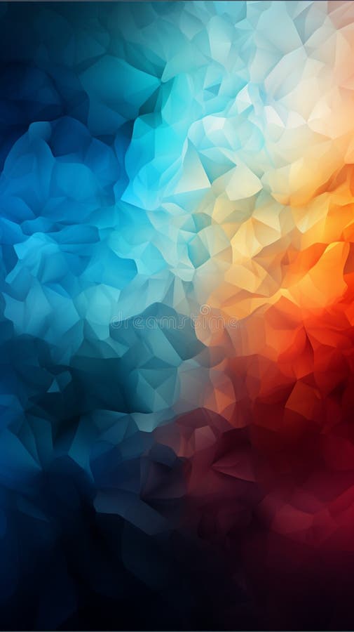 Chromatic triangular blend backdrop features colored triangles merging into captivating gradient designs Vertical Mobile Wallpaper
