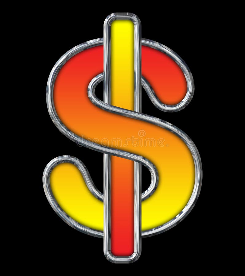 Chrome Yellow Lightning Bolt in Blue Circle on Black Stock Illustration