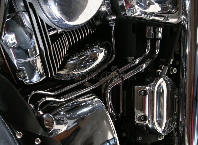 Chrome Engine stock image. Image of mechanical, motor 3920655