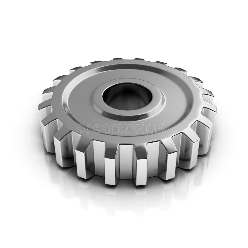 3D Chrome Gear stock illustration. Illustration of chrome 10417161