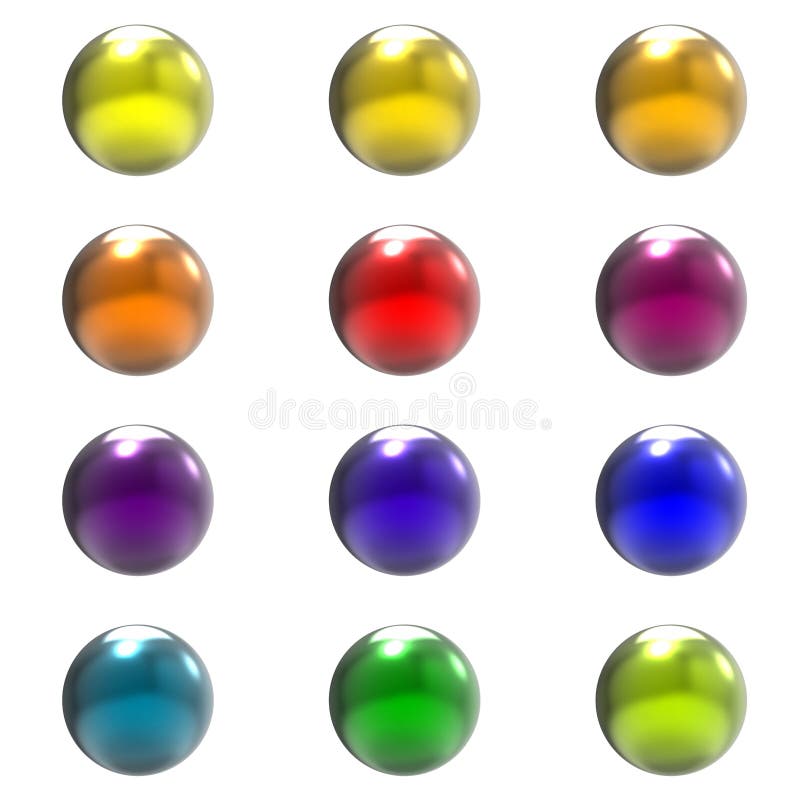 Chrome metal different color balls group