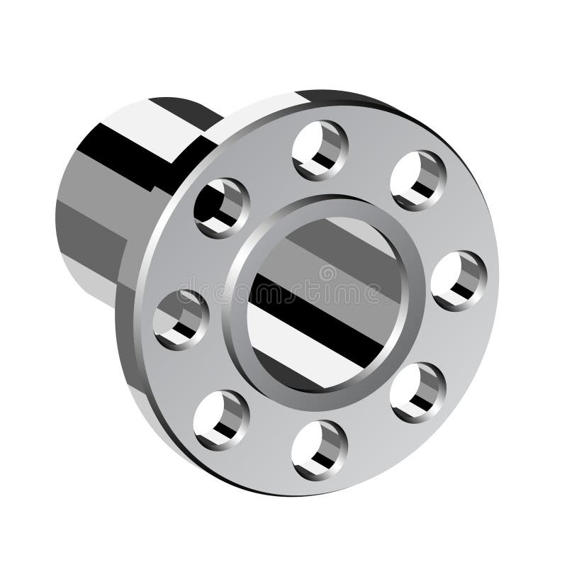 Chrome pipe flange stock illustration