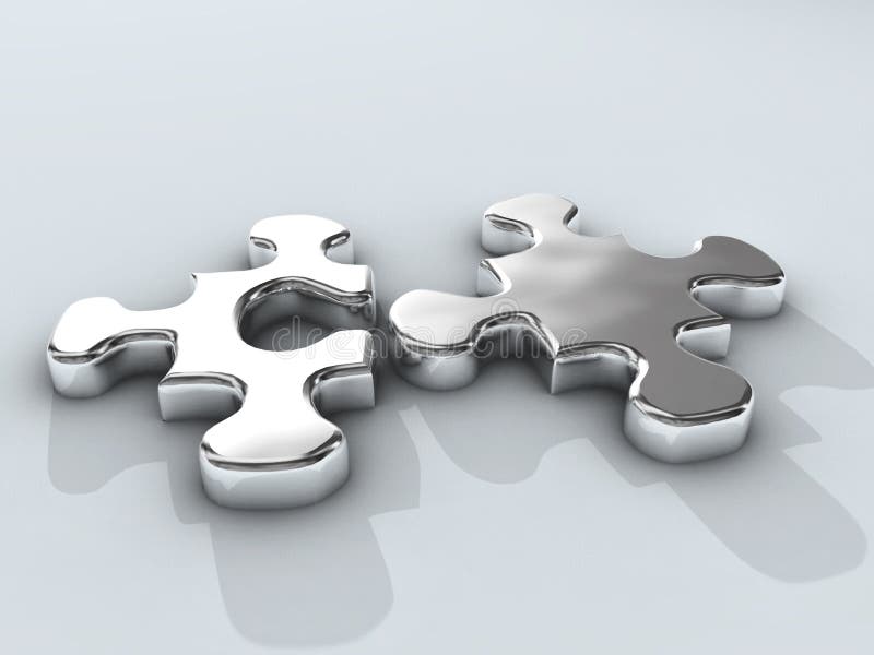 Chrome puzzle stock illustration. Illustration of copulation 240698