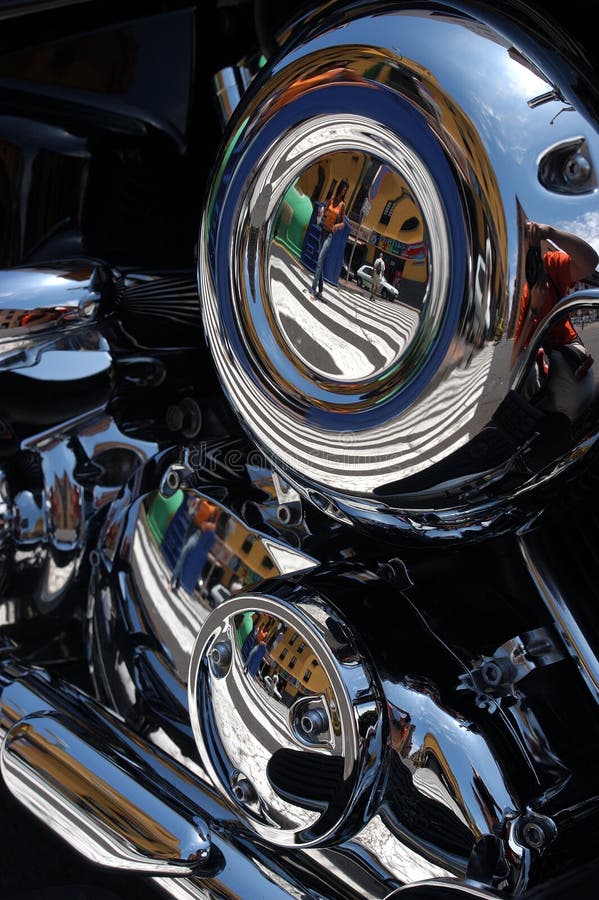Chromed Motor Bike stock images Chromed Motor Bike stock images