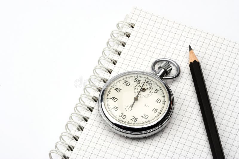 Chronometr i długopis fotografia royalty free
