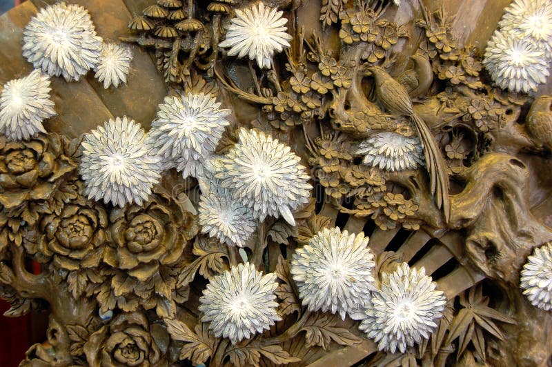 Chrysanthemum on stone royalty free stock images