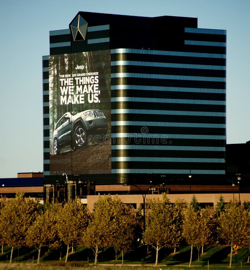 Chrysler Headquarters editorial image. Image of office - 16566295