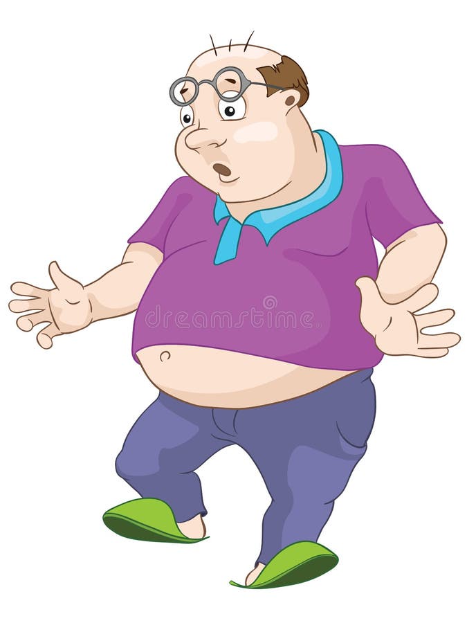 Chubby Men alegre ilustração do vetor Chubby Men alegre ilustração do vetor
