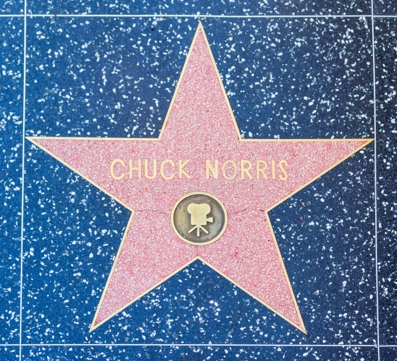 Chuck Norris-ster in Hollywood-gang van bekendheid royalty-vrije stock foto Chuck Norris-ster in Hollywood-gang van bekendheid royalty-vrije stock foto