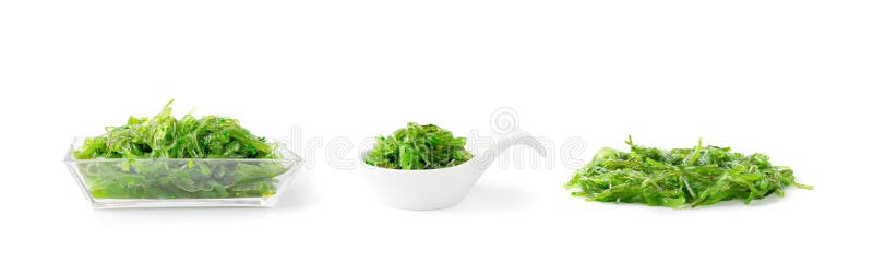 Chukka Seaweed Salad Isolated on White Background