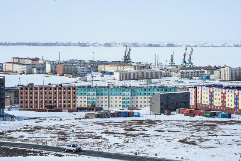 Chukotka Pevek - the Northernmost City in Russia. Housing Estate Stock  Photo - Image of city, polar: 68265888