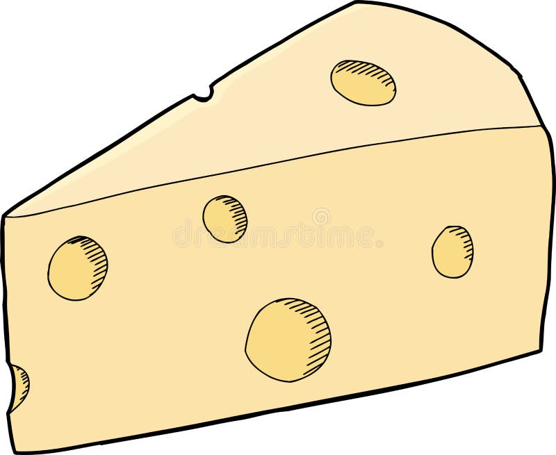 Cheese Block Cartoon Vector Illustration Stock Vector - Illustration of  snack, triangle: 135760639