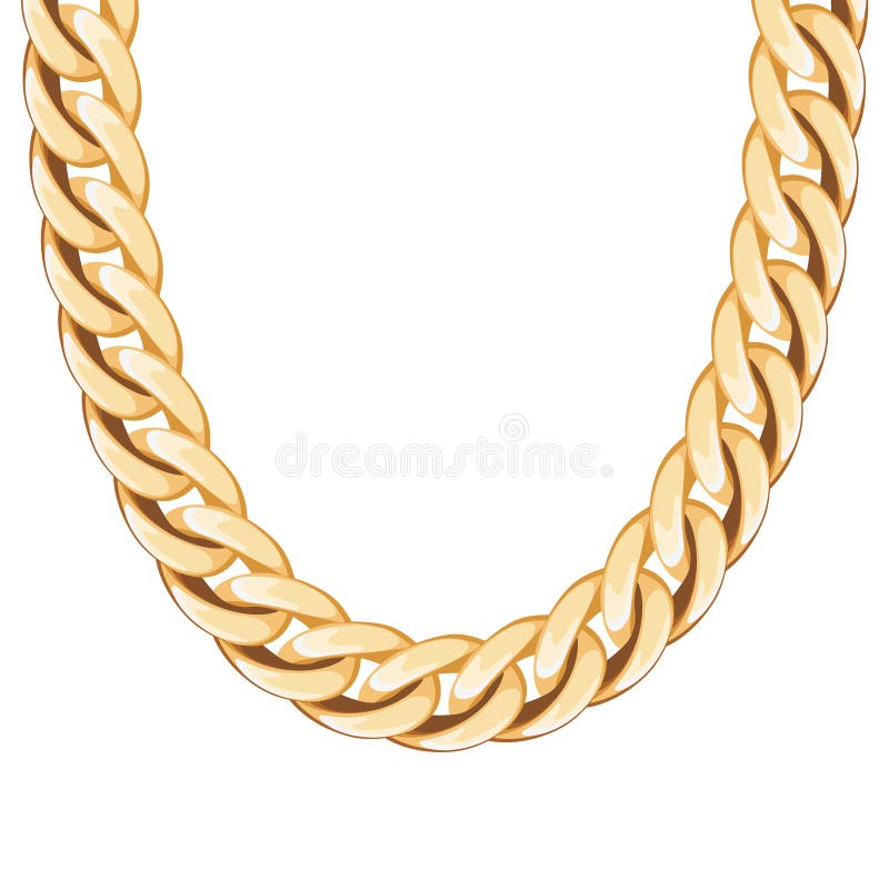 Chunky chain golden metallic necklace or bracelet