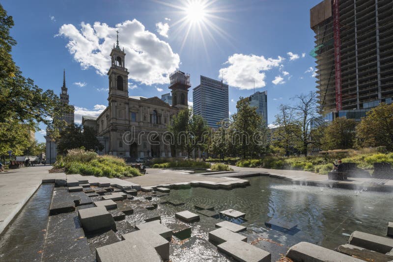 Church of All Saints at Grzybowski square royalty free stock photos