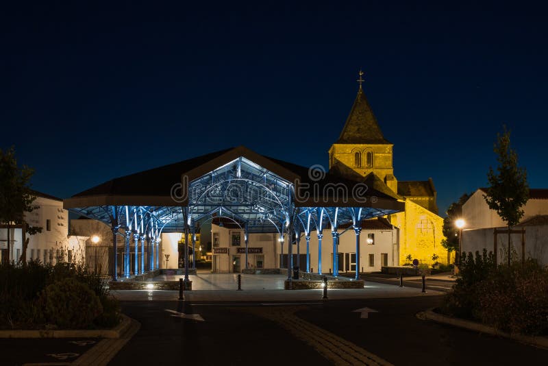 Church of Beauvoir-sur-mer in Vendee, France